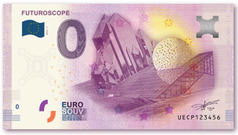 Futuroscope euro souvenir 0 euro banknote
